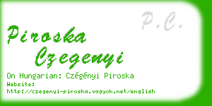 piroska czegenyi business card