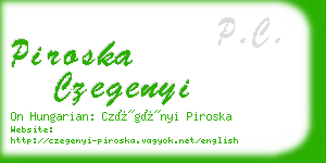 piroska czegenyi business card